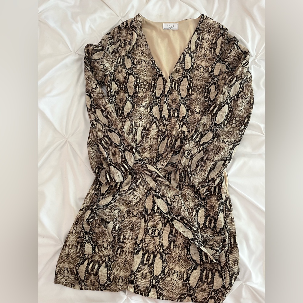 Sage the label xs snake skin dress